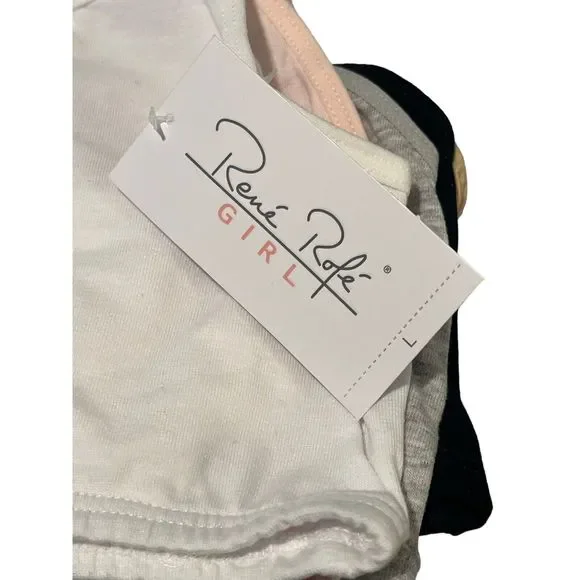 Rene Rofe Bralettes 5-Pack Girls Large Cotton Spandex Multicolor Soft Comfort - Picture 5 of 8